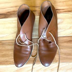 Chelsea Crew Black Label, size 41, camel brown heeled Chelsea boots
